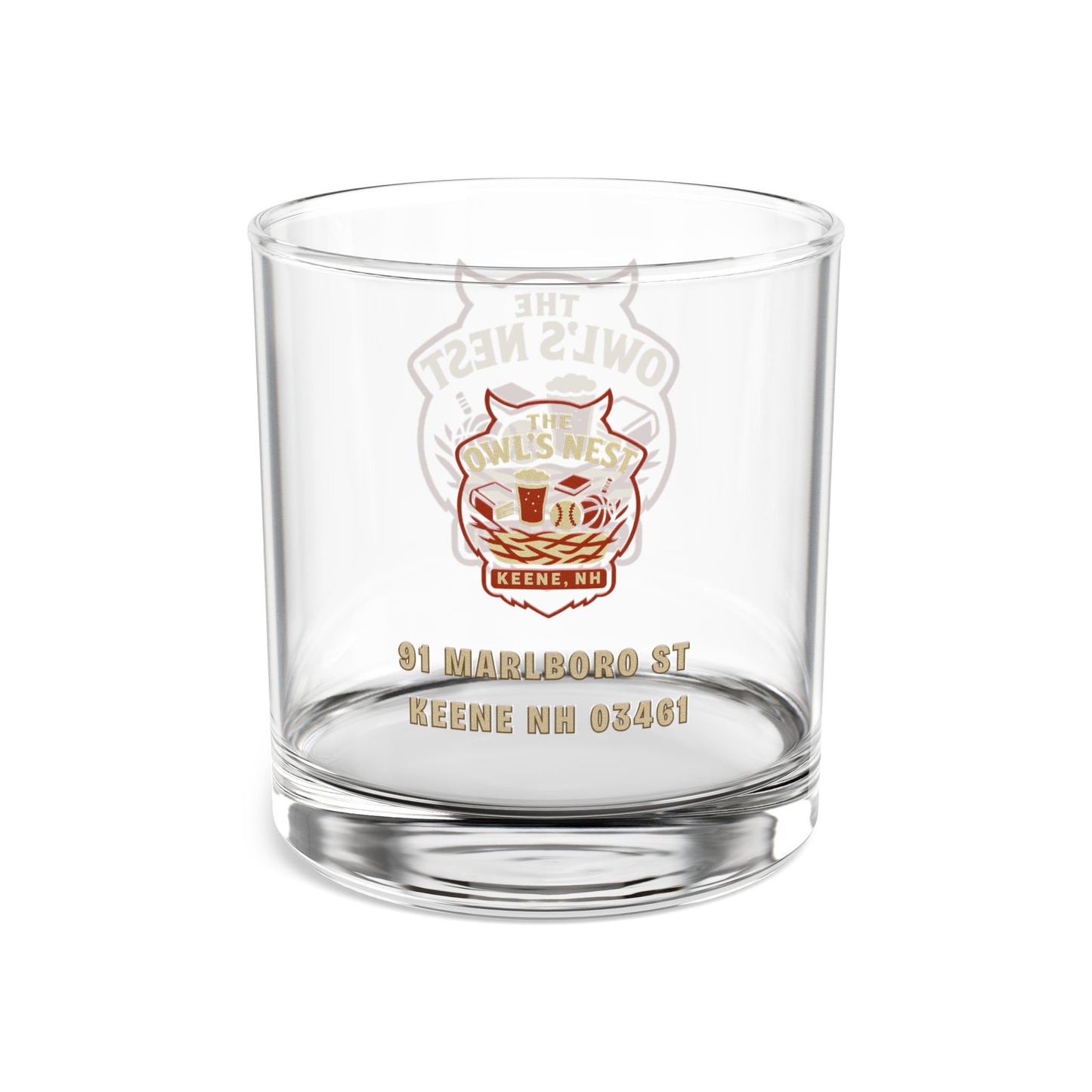 The Owl's Nest Keene, NH 10oz Rocks Glass
