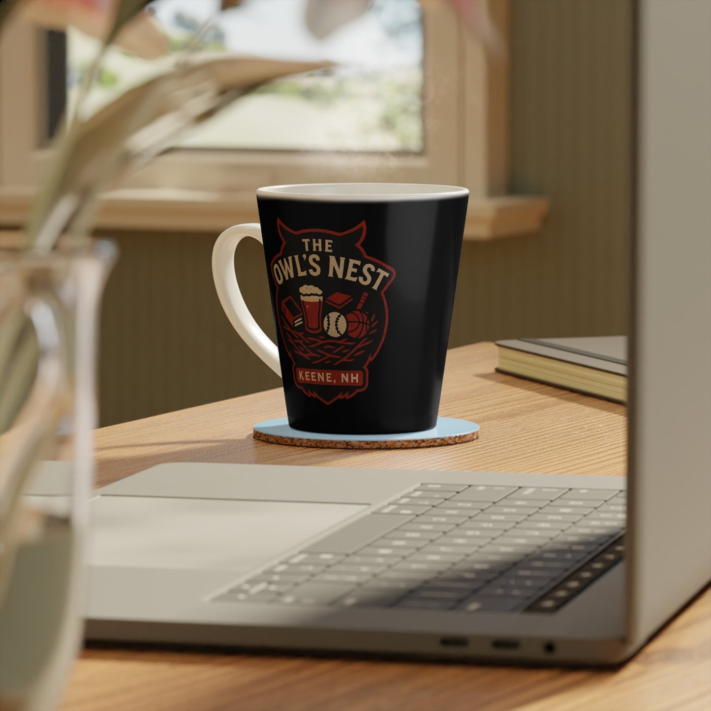 The Owl's Nest Latte Mug | 12oz Glossy Ceramic Coffee Cup