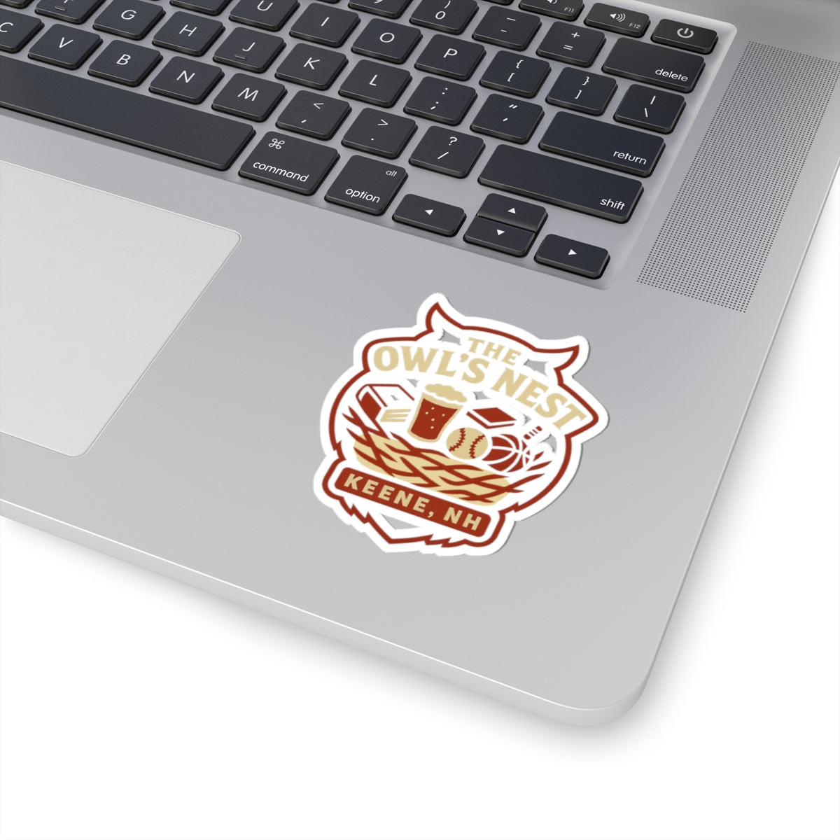 The Owl's Nest Keene NH Sticker — Kiss-Cut Bar & Sports Logo Decal