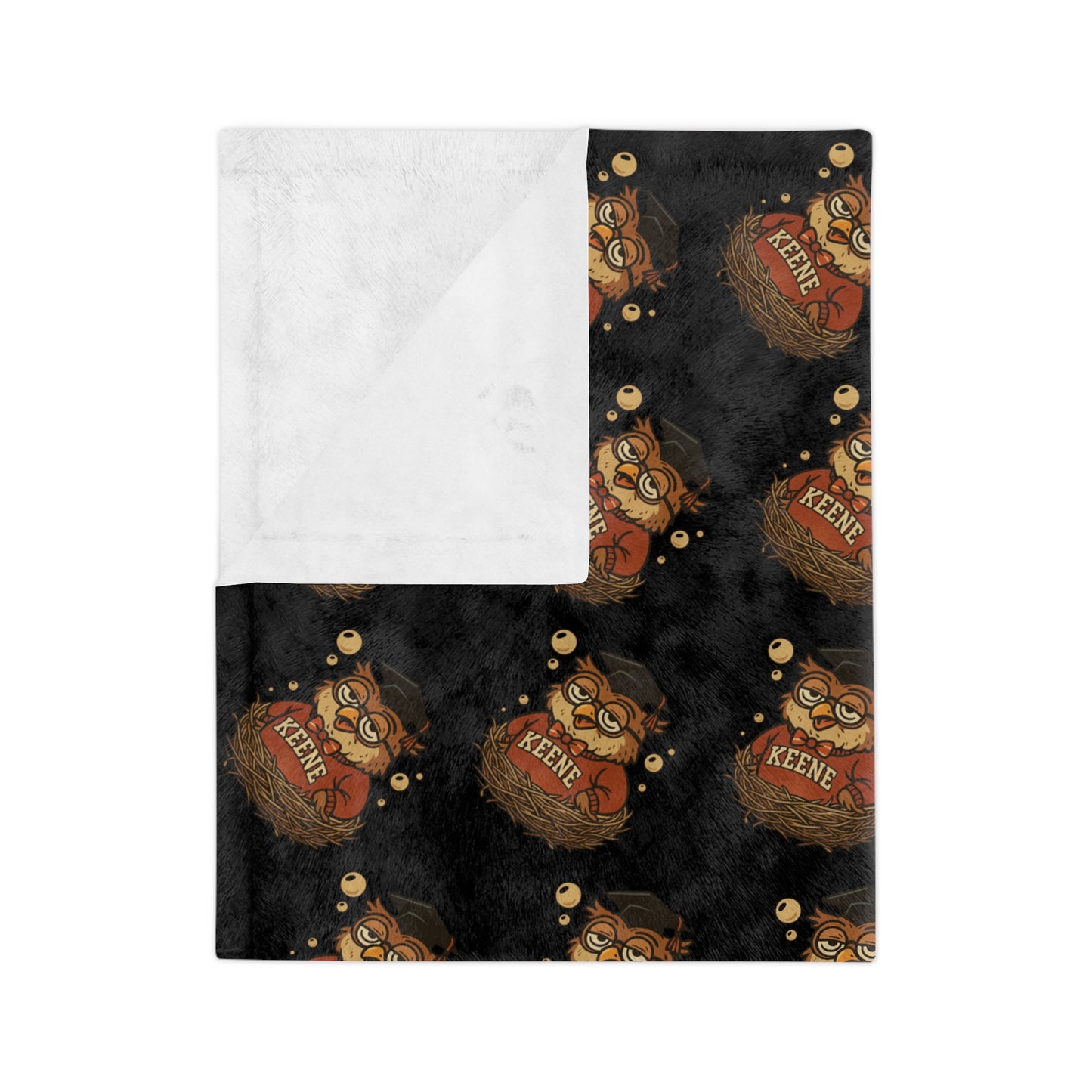 The Owl's Nest Keene, NH Velveteen Blanket — Bubbly Professor Throw