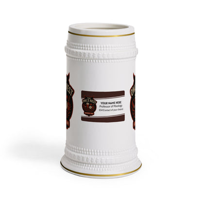 The Owl's Nest Custom Name Beer Stein | 22oz Ceramic Stein