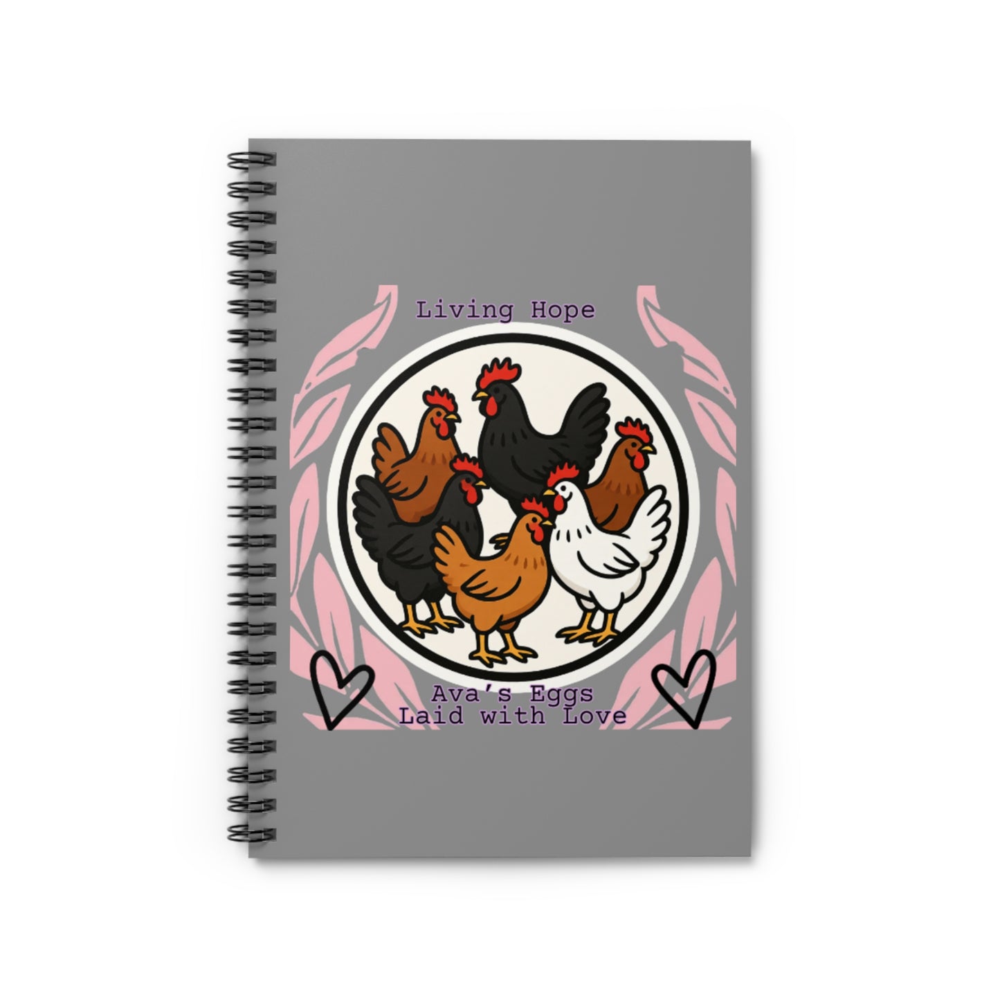 Living Hope Notebook — "Living Hope" Farm Egg Journal (Ruled Spiral)