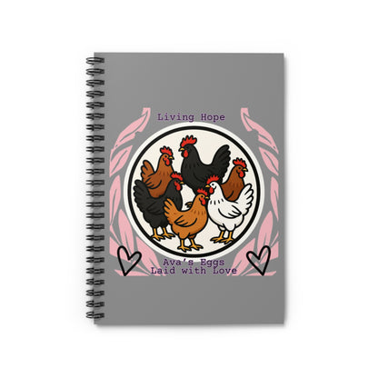 Living Hope Notebook — "Living Hope" Farm Egg Journal (Ruled Spiral)