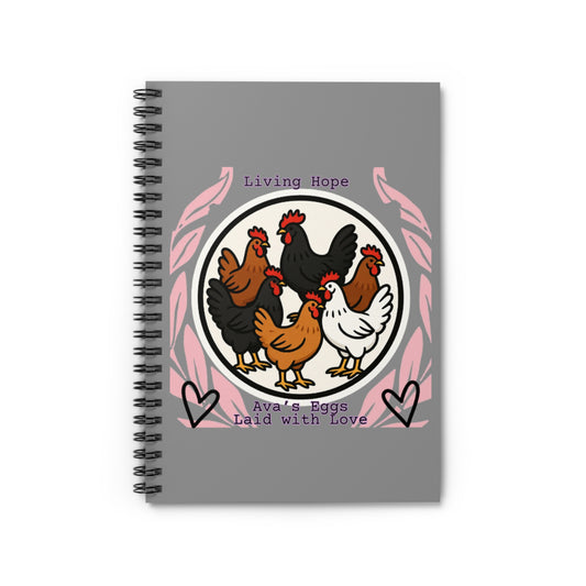 Living Hope Notebook — "Living Hope" Farm Egg Journal (Ruled Spiral)