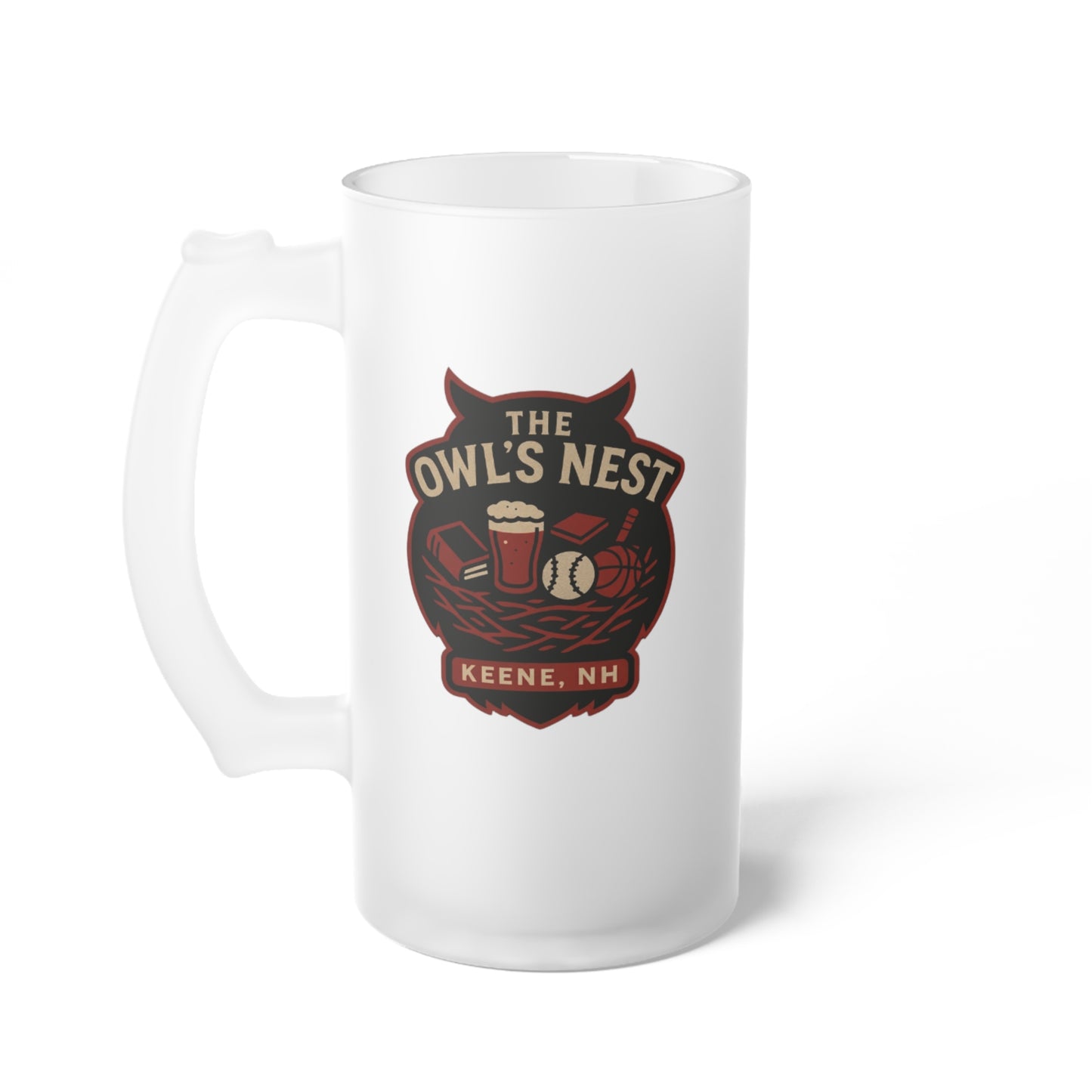 The Owl's Nest Keene, NH 16oz Frosted Beer Mug