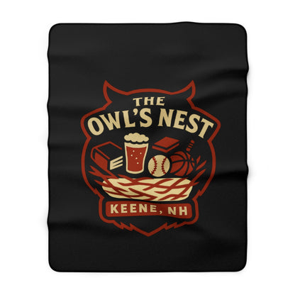 The Owl's Nest Keene, NH Sherpa Blanket — Vintage Logo Throw