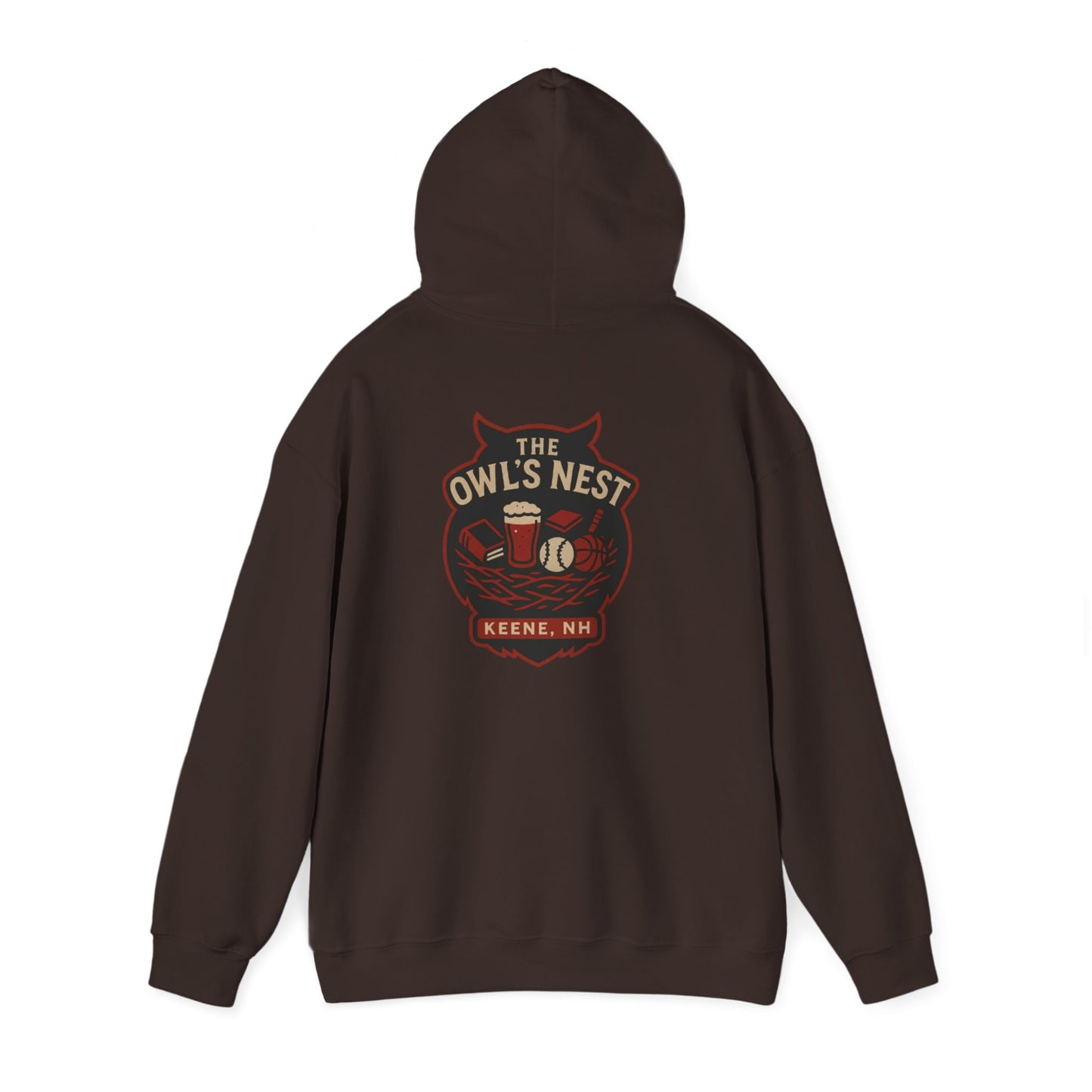 The Owl's Nest Pullover Hoodie | Keene, NH Vintage Logo Sweatshirt