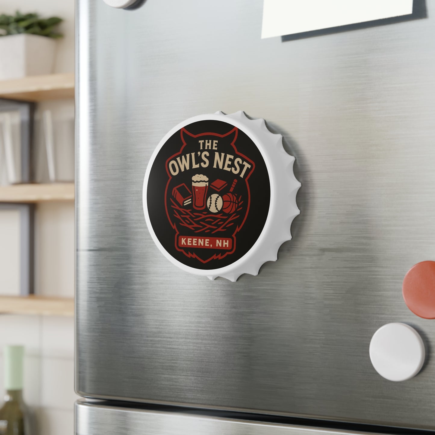 The Owl's Nest Keene, NH Logo Magnetic Bottle Opener
