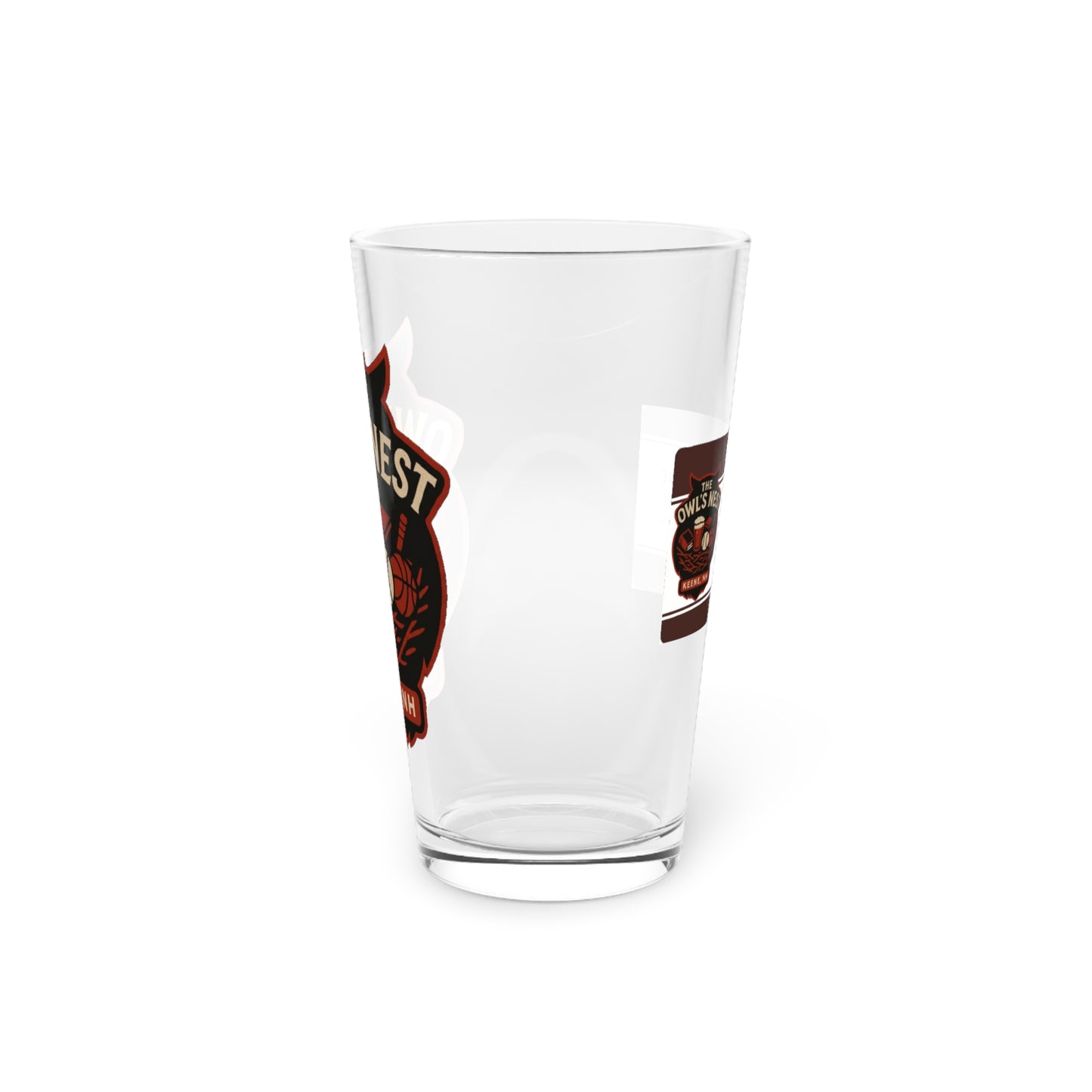 The Owl's Nest Keene, NH 16oz Pint Glass — Bar Pub Beer Glassware