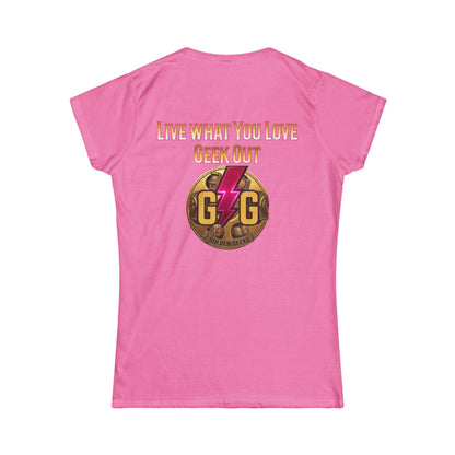 Live What You Love Geek Out T‑Shirt — Women's Graphic Tee with Lightning Logo