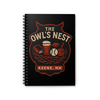 The Owl's Nest Keene NH Spiral Notebook — Sports & Pub Logo Ruled Journal
