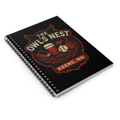 The Owl's Nest Keene NH Spiral Notebook — Sports & Pub Logo Ruled Journal