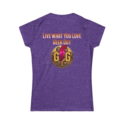 Live What You Love Geek Out T‑Shirt — Women's Graphic Tee with Lightning Logo