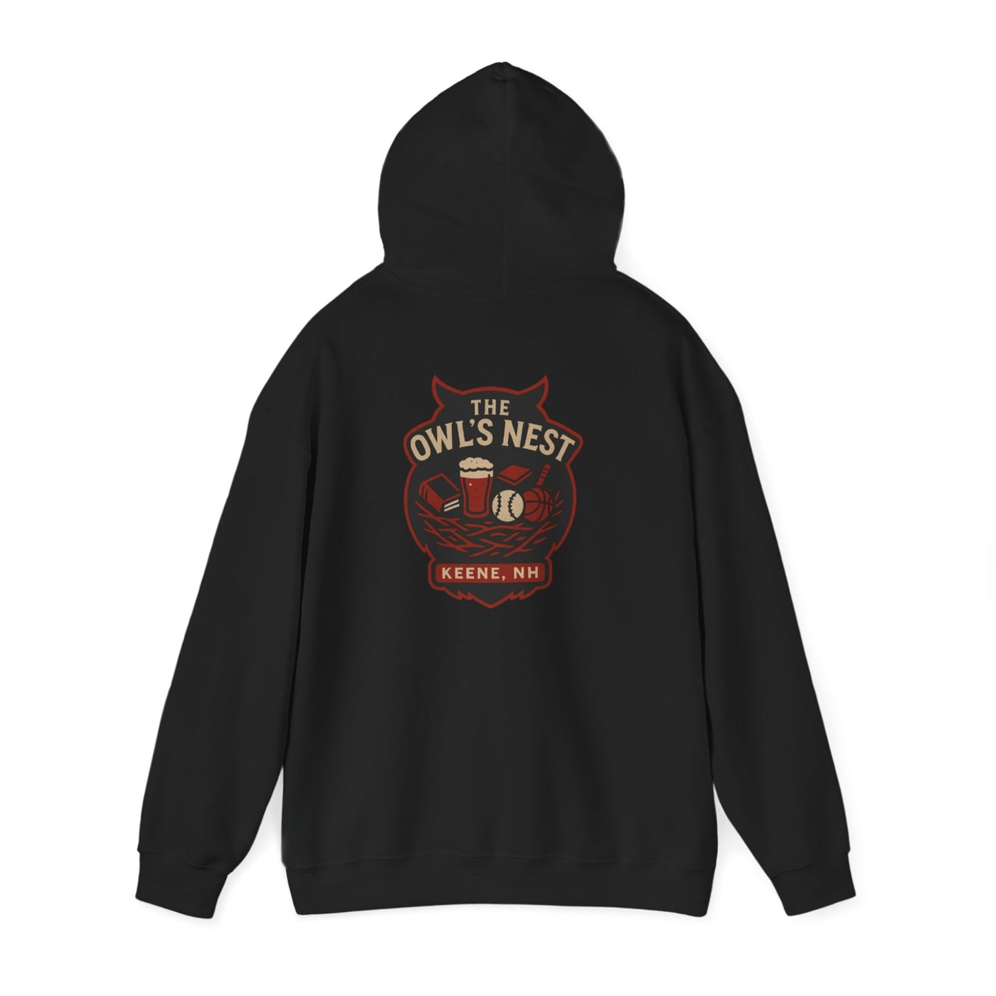 The Owl's Nest Pullover Hoodie | Keene, NH Vintage Logo Sweatshirt