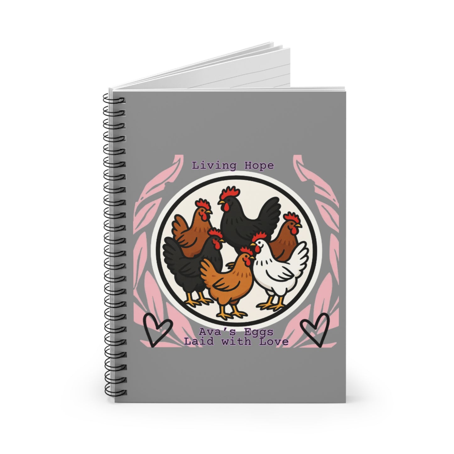 Living Hope Notebook — "Living Hope" Farm Egg Journal (Ruled Spiral)