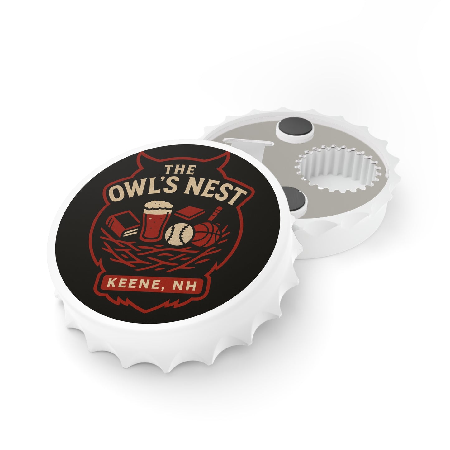 The Owl's Nest Keene, NH Logo Magnetic Bottle Opener