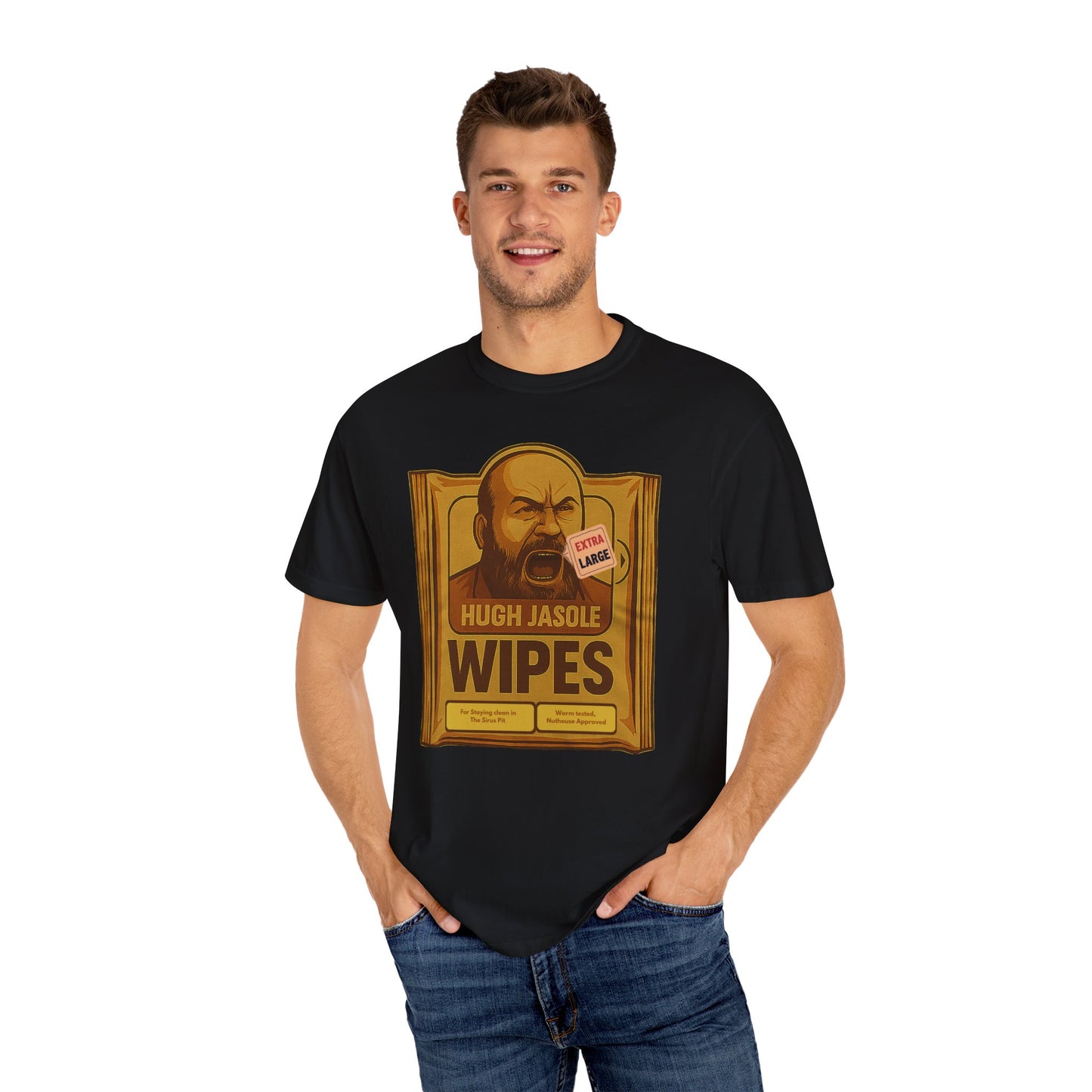 Hughe Jasole Wipes Parody T-Shirt – Funny Dune Meme Tee for Twitch Fans