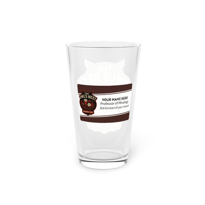 The Owl's Nest Keene, NH 16oz Pint Glass — Bar Pub Beer Glassware